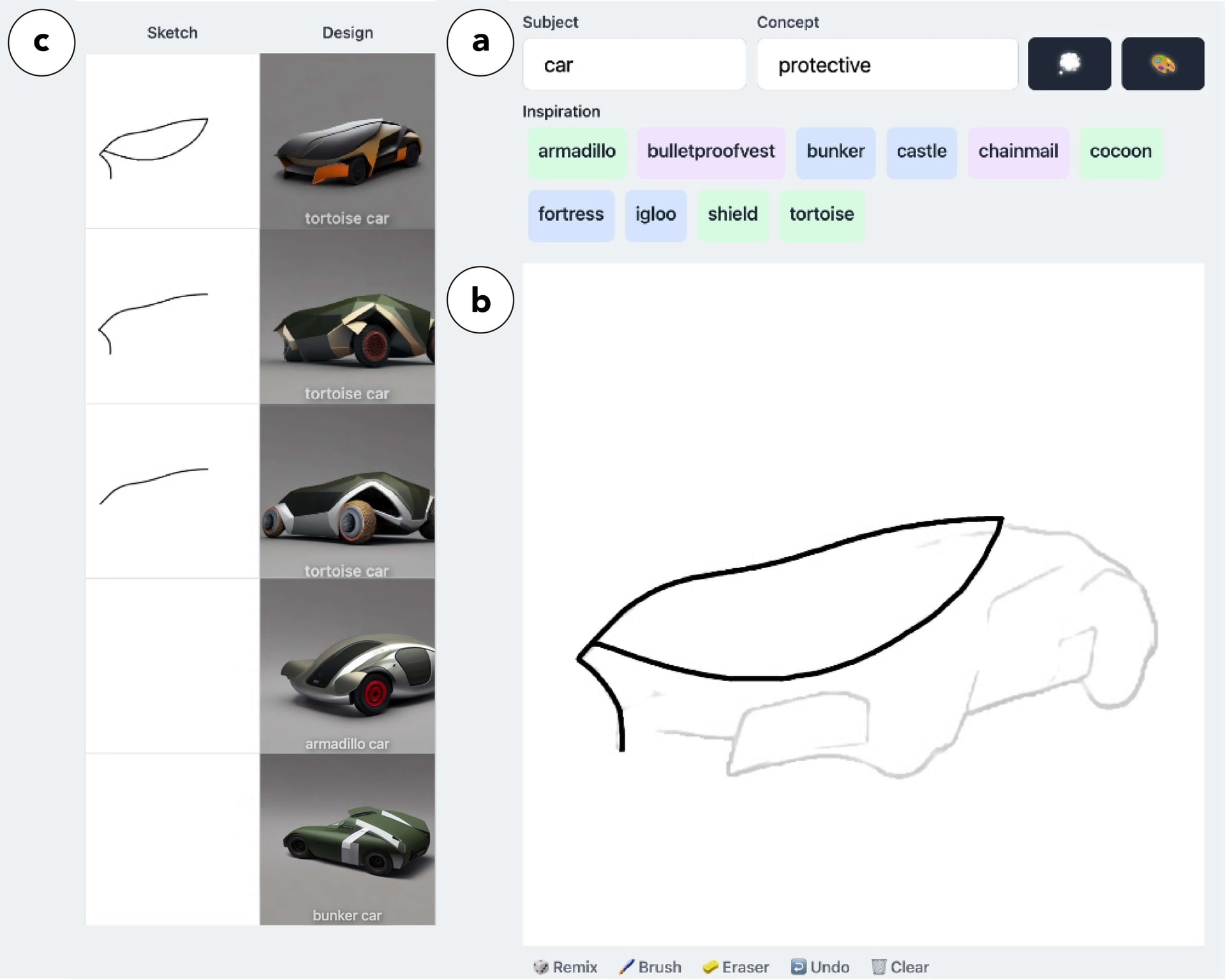 Inkspire interface