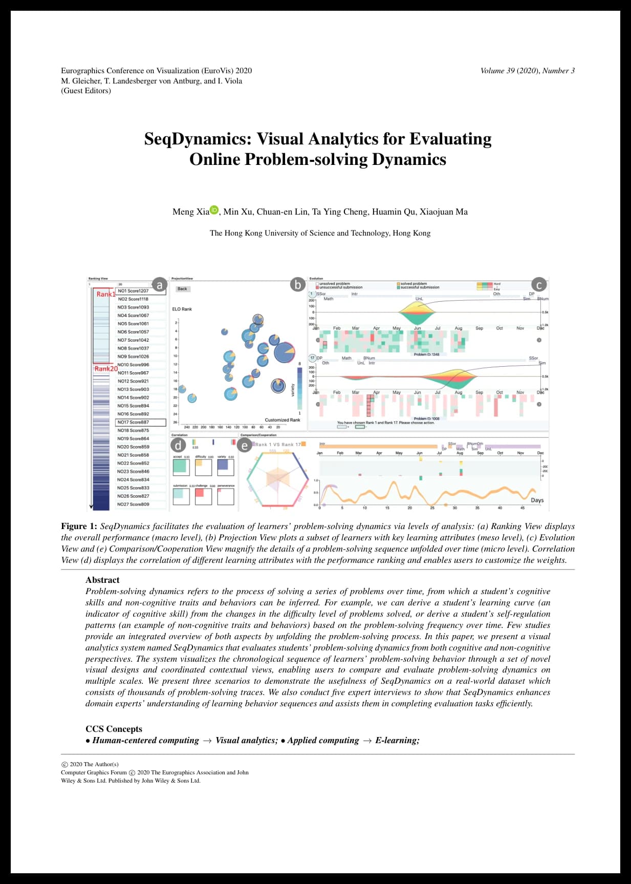 SeqDynamics: Visual Analytics for Problem-solving Dynamics