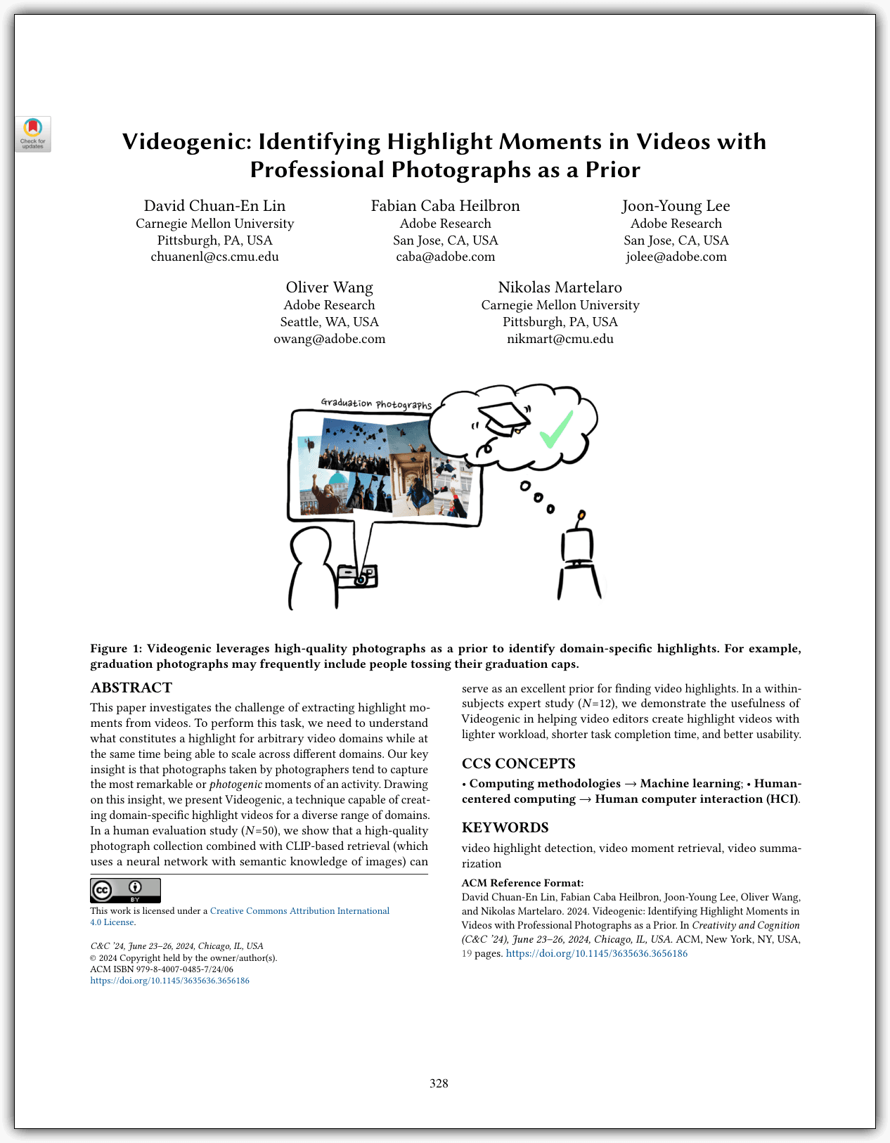 Videogenic: Identifying Highlight Moments with Photography Priors